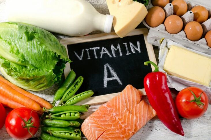 vitamino A produktuose, skirtuose potencijai